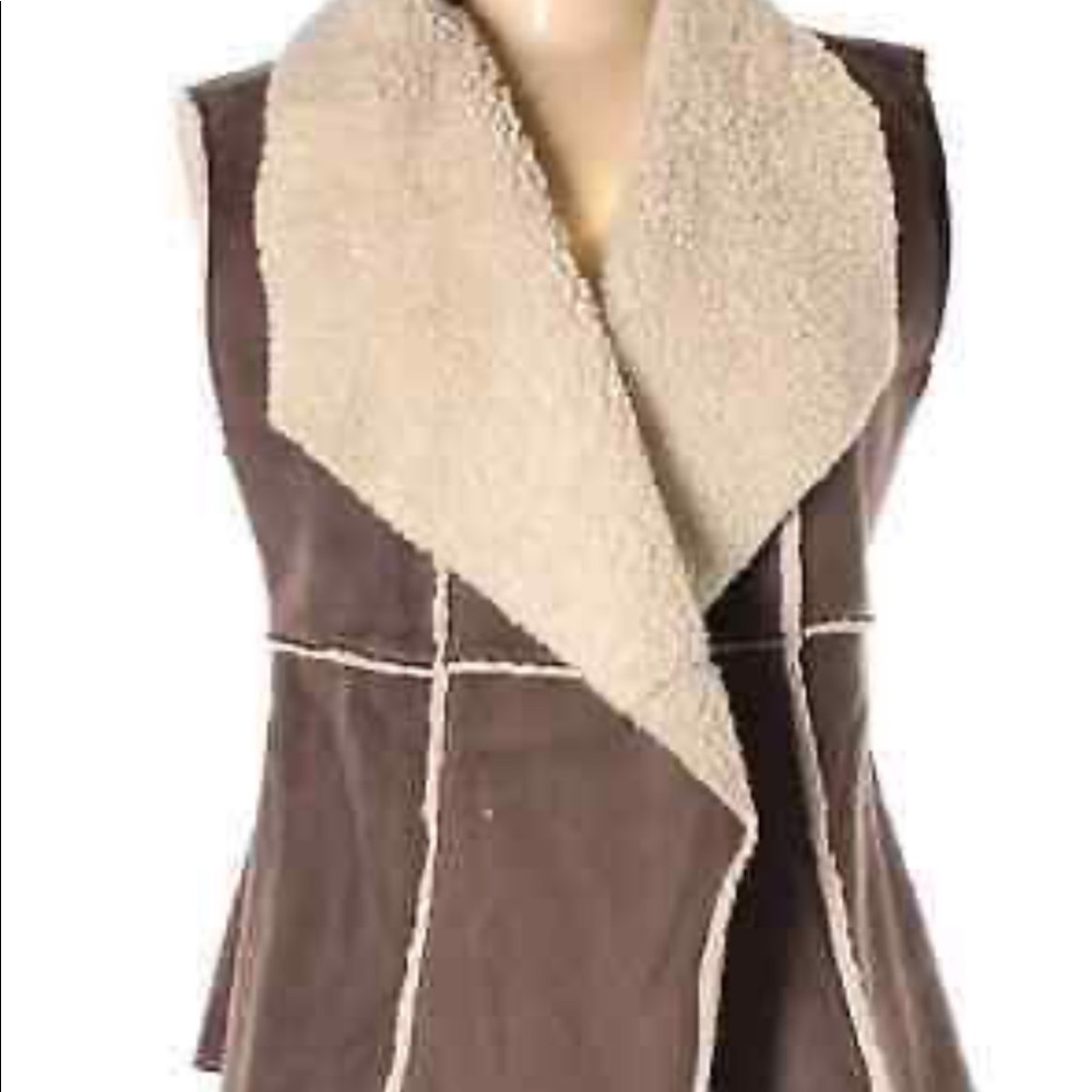 Dylan faux suede& Sharpe vest size small